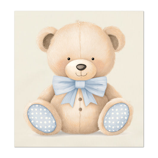 Teddy Bear Fabric - Baby Fabric Panels, Boy, Sewing, Large Print, Block, Cotton, Quilt, Wall Art, Nursery, Shower Gift