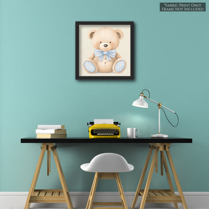 Teddy Bear Fabric - Baby Fabric Panels, Boy, Sewing, Large Print, Block, Cotton, Quilt, Wall Art, Nursery, Shower Gift
