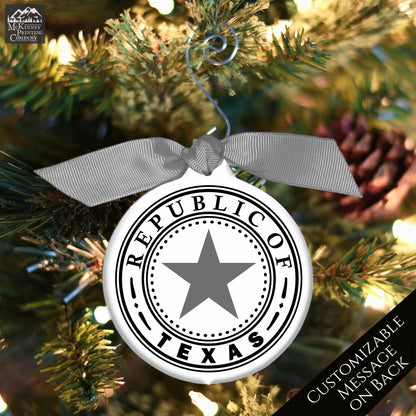 Texas Ornament - Texas Gifts, Christmas, Republic of Texas, Seal