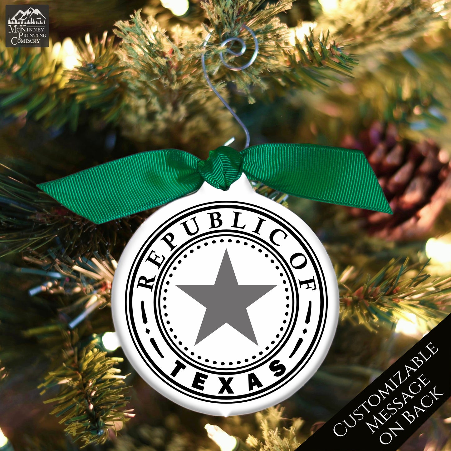 Texas Ornament - Texas Gifts, Christmas, Republic of Texas, Seal