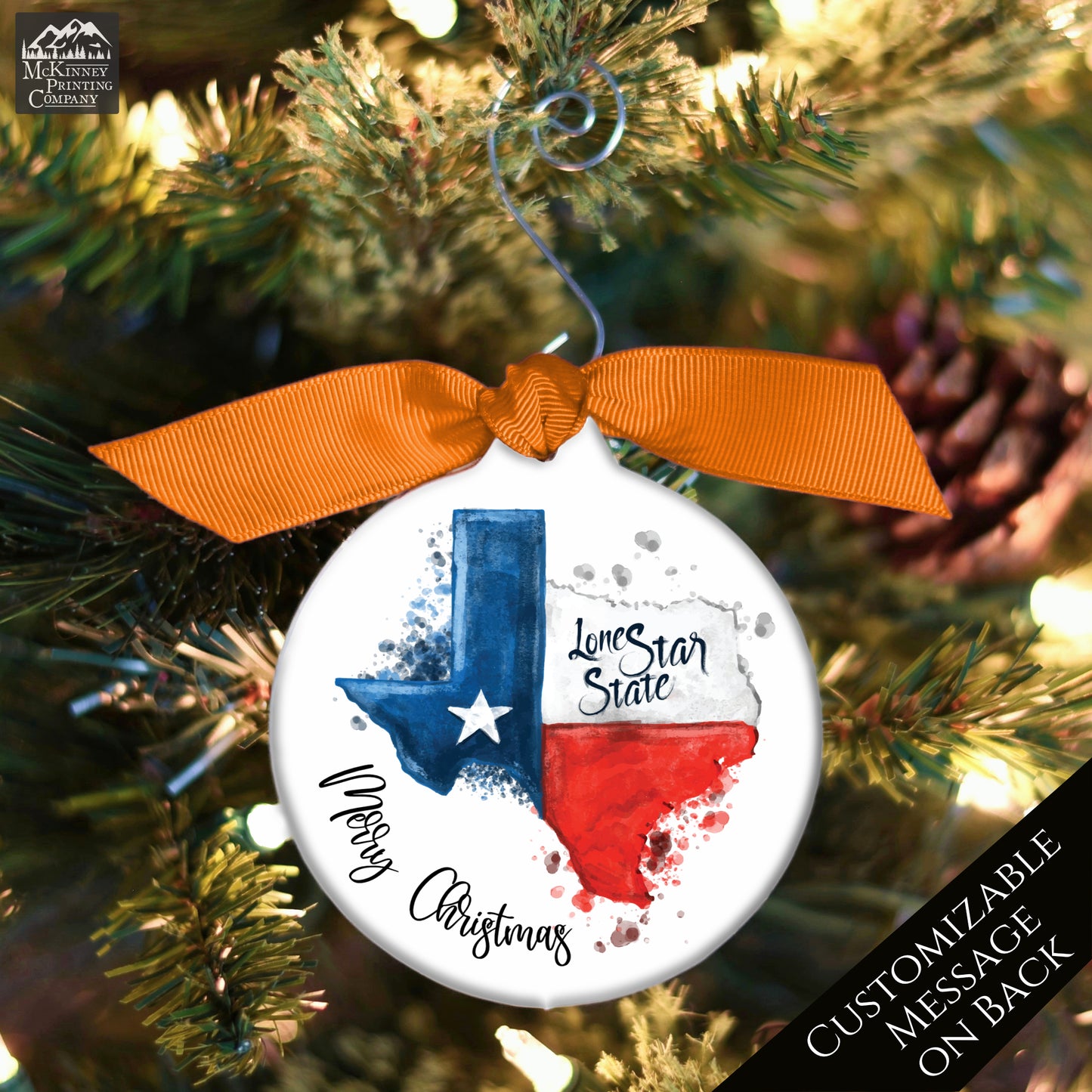 Texas Ornament - Texas Christmas, Personalized, Texas Décor
