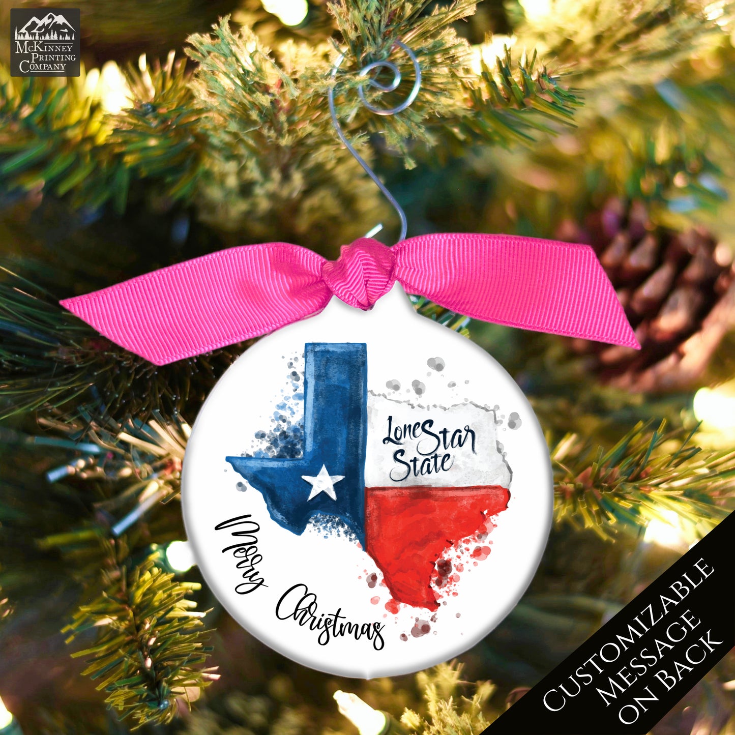 Texas Ornament - Texas Christmas, Personalized, Texas Décor