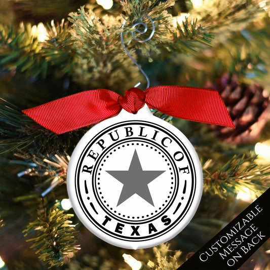 Texas Ornament - Texas Gifts, Christmas, Republic of Texas, Seal