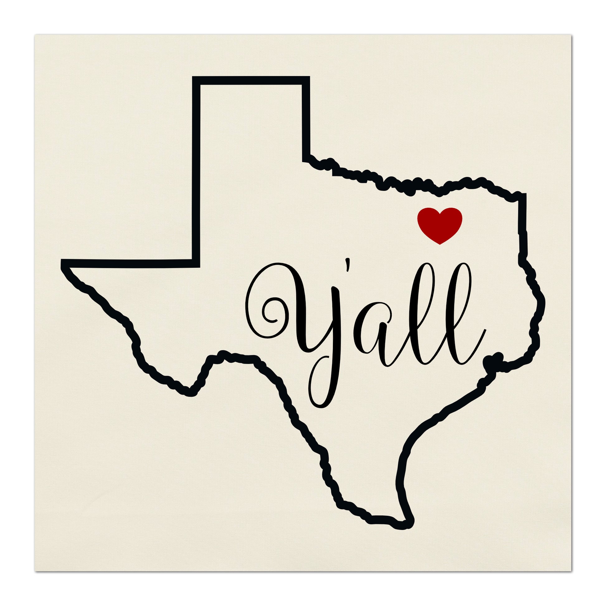 Texas Fabric - Texas Yall, State Outline