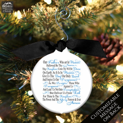 The Lord's Prayer - Christmas Ornament, Our Father, Scripture Gift