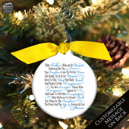 The Lord's Prayer - Christmas Ornament, Our Father, Scripture Gift