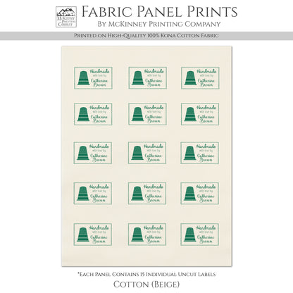 Quilt Labels - Handmade, Sewing Thimble, Fabric Tags, Personalized, Custom, Quilting, Craft, Cotton, Canvas