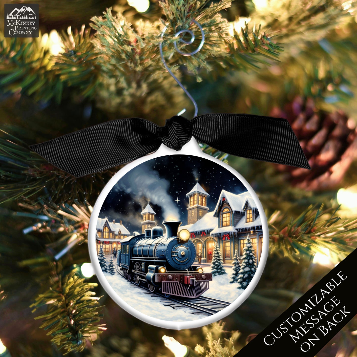 Victorian Christmas Ornaments - Christmas Village, Train Station, Custom