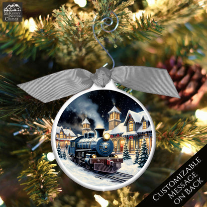 Victorian Christmas Ornaments - Christmas Village, Train Station, Custom