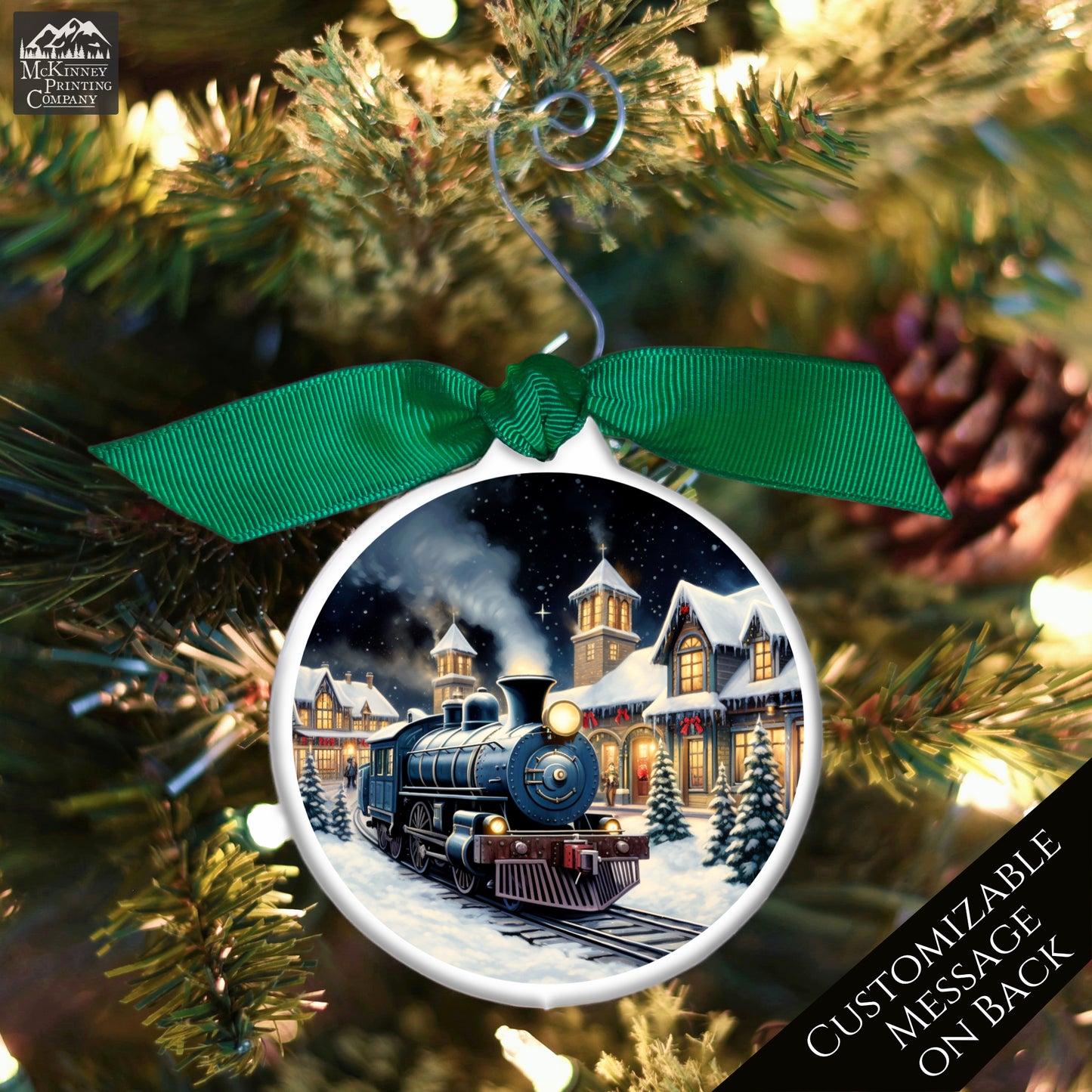Victorian Christmas Ornaments - Christmas Village, Train Station, Custom