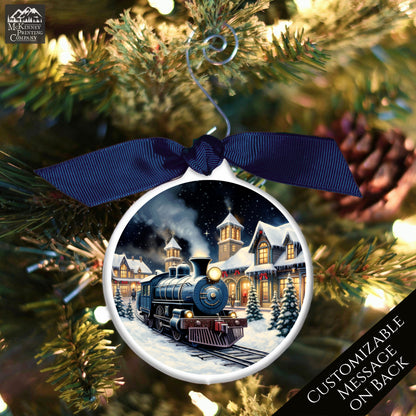 Victorian Christmas Ornaments - Christmas Village, Train Station, Custom