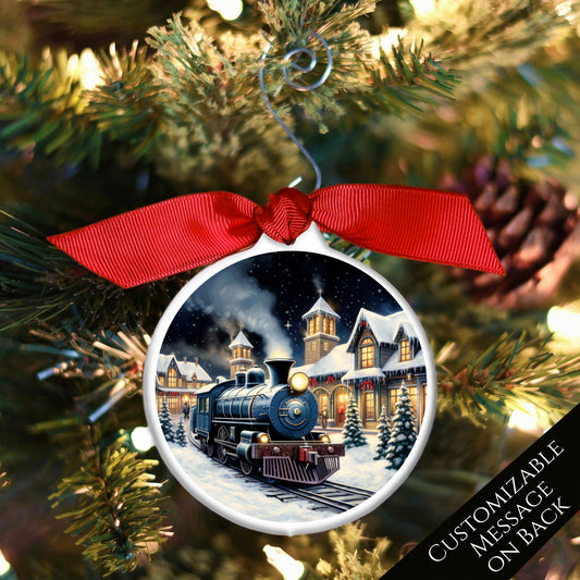 Victorian Christmas Ornaments - Christmas Village, Train Station, Custom