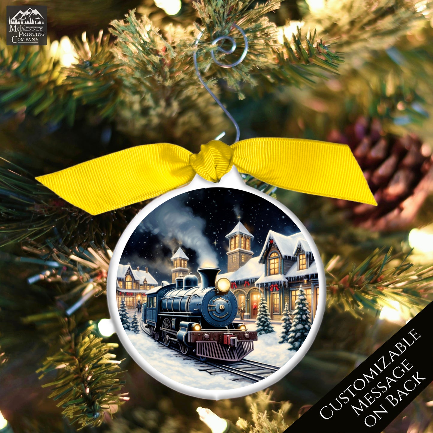 Victorian Christmas Ornaments - Christmas Village, Train Station, Custom