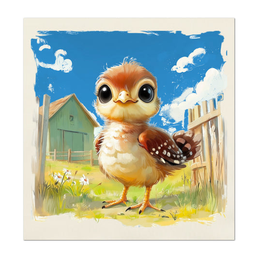 Farm Animal Fabric - Turkey, Baby Fabric Panels, Cotton, Nursery Décor, Infant, Quilt Block, Wall Art, Quilting, Sewing