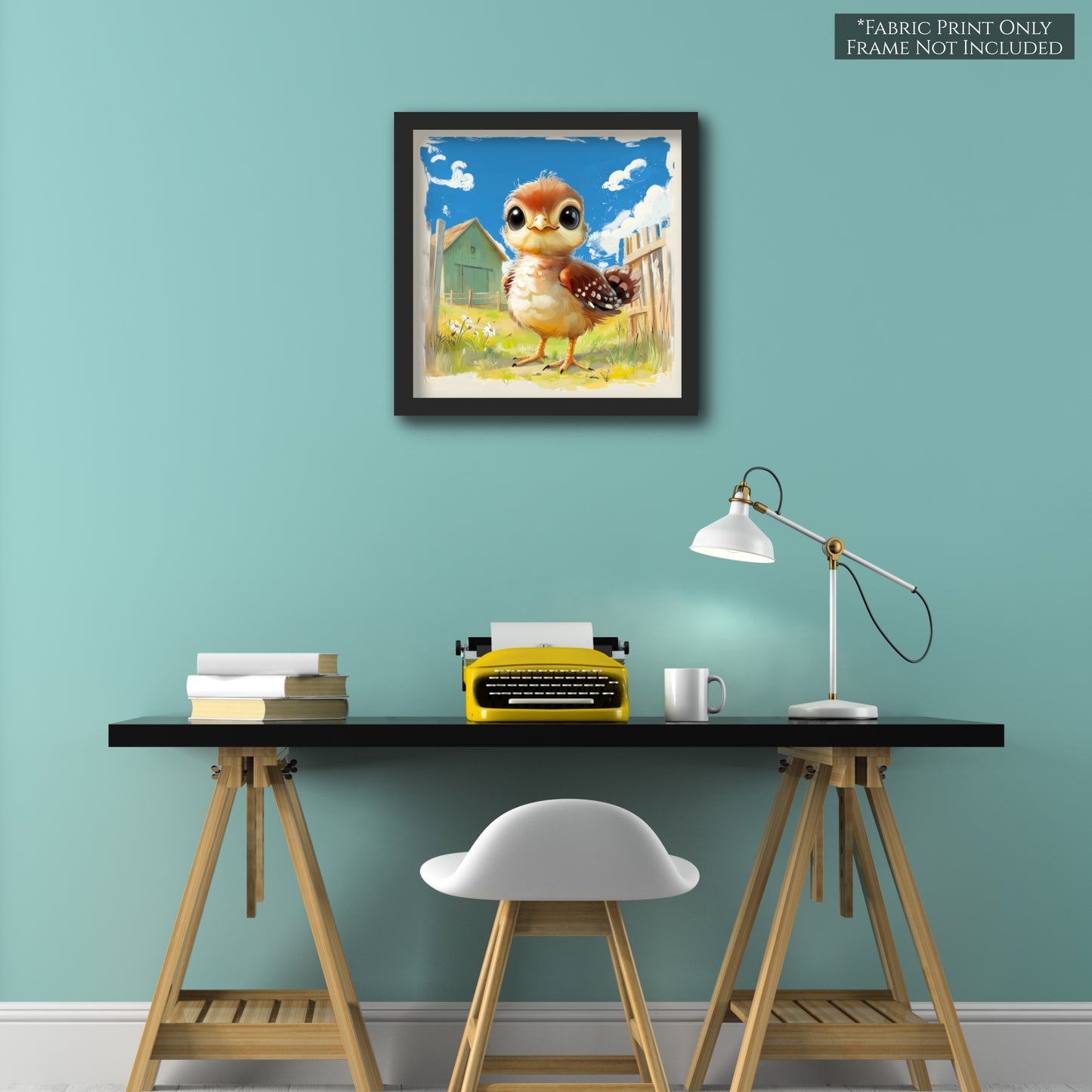 Farm Animal Fabric - Turkey, Baby Fabric Panels, Cotton, Nursery Décor, Infant, Quilt Block, Wall Art, Quilting, Sewing