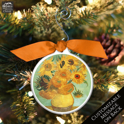 Van Gogh Sunflowers - Christmas Ornament, Painting, Custom Gift, Art