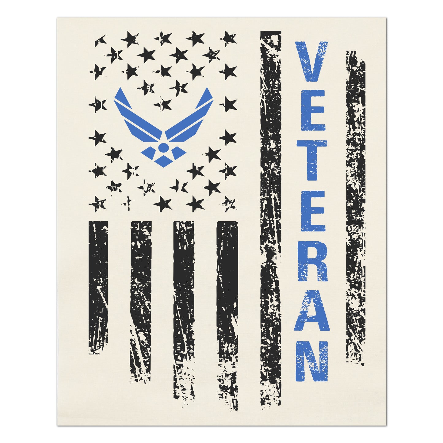Air Force - Patriotic Fabric, Veteran, Military, Flag, Airman, Memorial, Retired, VA, Quilting, Crafts, Quilts of Valor