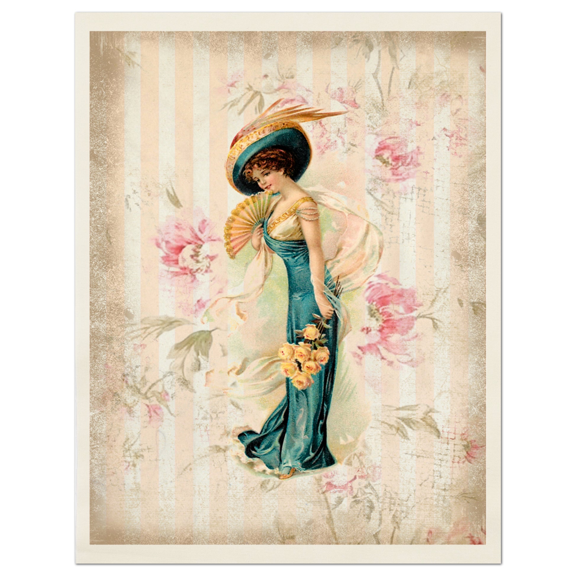 Victorian Woman, Fabric Panel Print