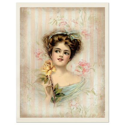 Victorian Female Portrait - Vintage French Country, Shabby Chic