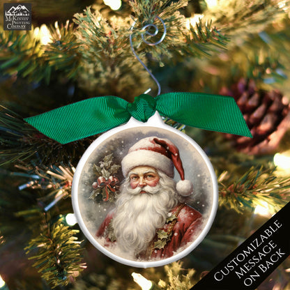Victorian Christmas Ornaments - Vintage Santa, Shabby Chic Décor