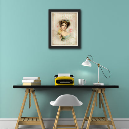 Victorian Female Portrait - Vintage French Country, Shabby Chic - Wall Art