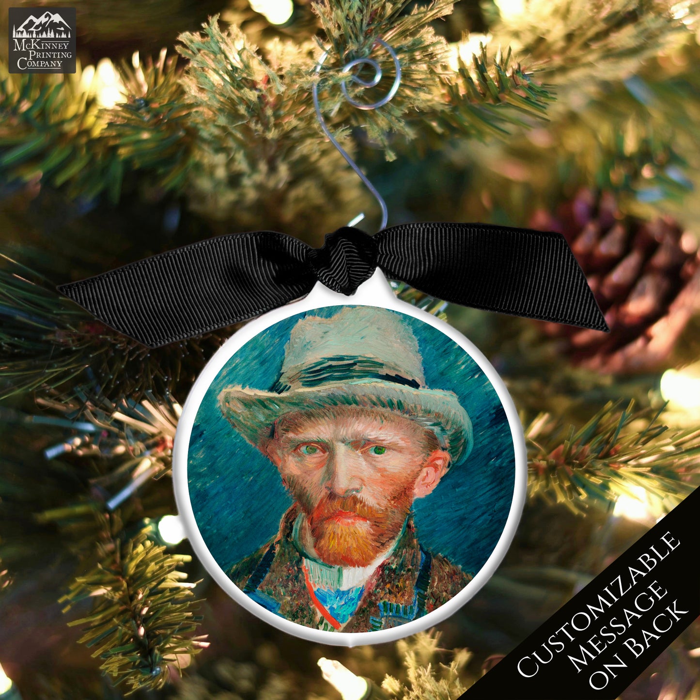 Vincent Van Gogh - Christmas Ornament, Self Portrait, Painting, Custom