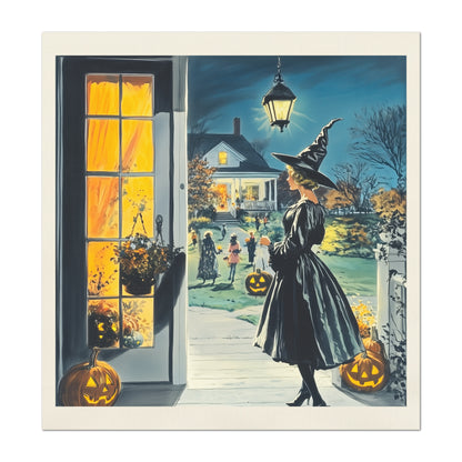 Halloween Fabric Panel - Midcentury, 1950's, Vintage, Craft, Pumpkin, Large Print Fabric, Block Print Fabric, Cotton, Quilting, Quilt