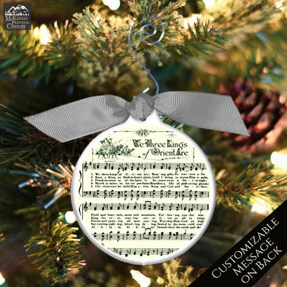 Christmas Sheet Music - Ornament, Lyrics, We Three Kings, Christian