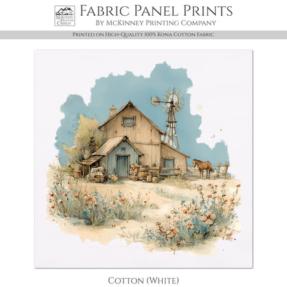 Western Fabric - Horse, Cowgirl, Cowboy, Floral, Farm, Rodeo, Ranch, Wall Art, Large, Craft, Quilt, Block Print, Quilting, Sewing