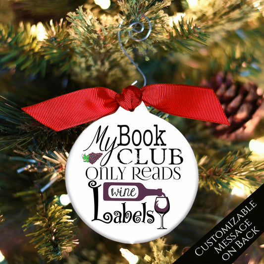 Book Club Gifts - Christmas Ornament, Gifts for Wine Lovers, Custom