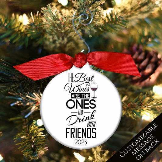 Wine Ornament - Gifts for Wine Lovers, Handmade, Christmas, Gift