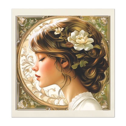 Art Nouveau Fabric - French Country Fabric, Panel, Woman, Victorian, Portrait, Shabby Chic, Décor, Quilt Block, Vintage, Wall Art, Cotton, Quilting