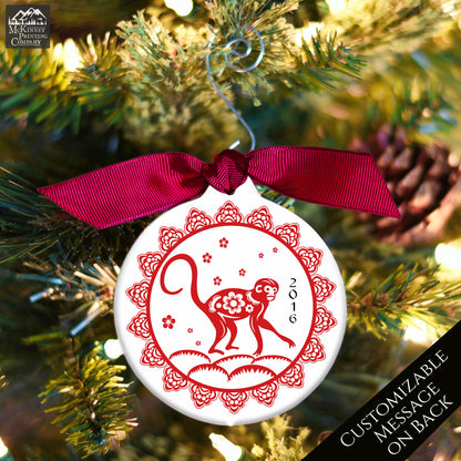 Chinese New Year - Christmas Ornament, Year of the Monkey, Zodiac