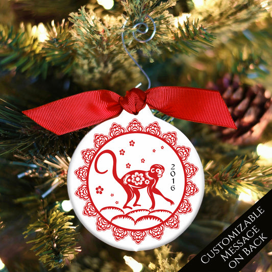 Chinese New Year - Christmas Ornament, Year of the Monkey, Zodiac