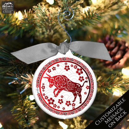 Chinese New Year - Christmas Ornament, Year of the Ox, Zodiac