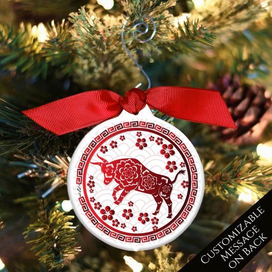 Chinese New Year - Christmas Ornament, Year of the Ox, Zodiac