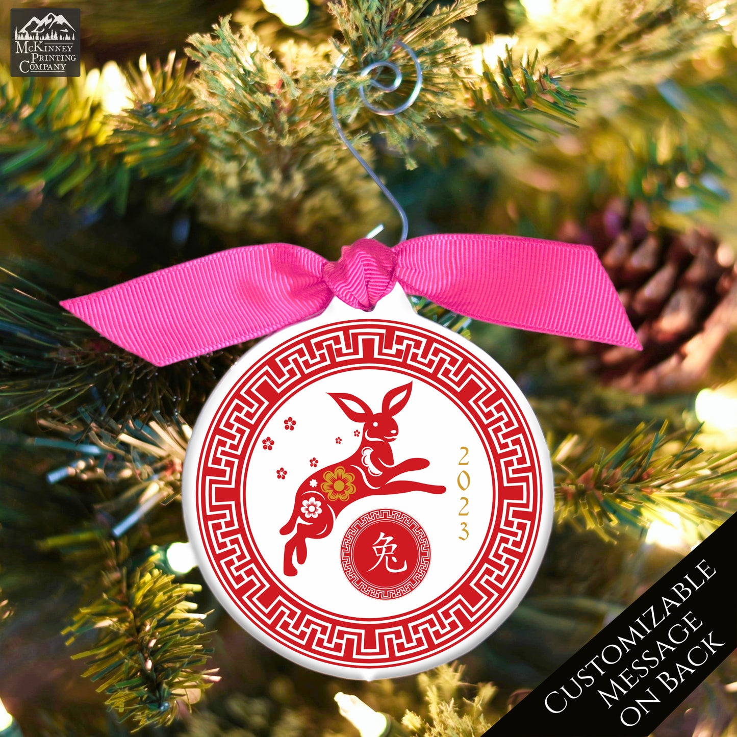 Chinese New Year - Christmas Ornament, Year of the Rabbit, Zodiac