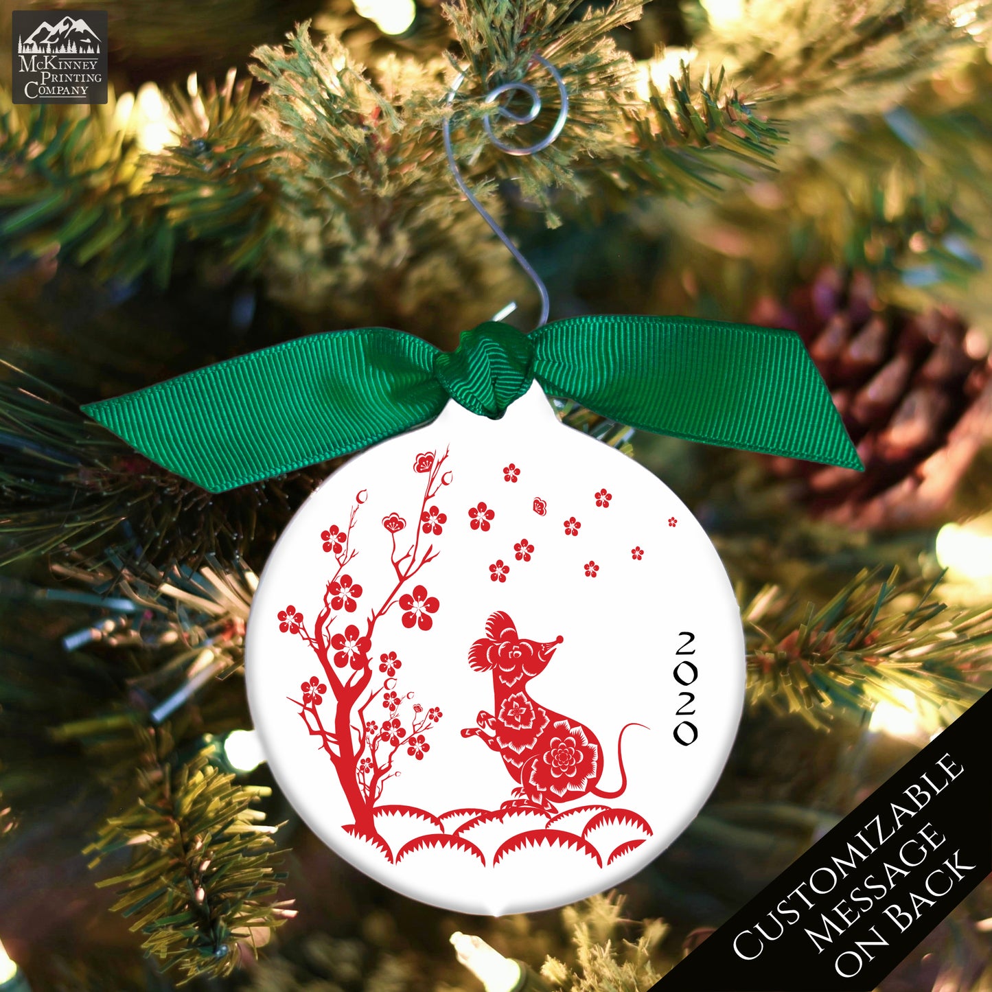 Chinese New Year - Christmas Ornament, Year of the Rat, Zodiac