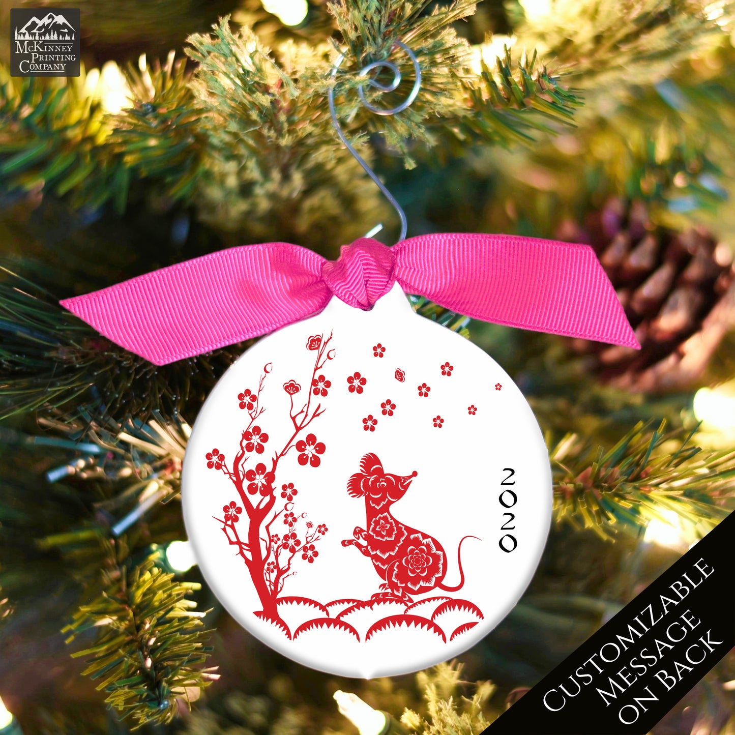 Chinese New Year - Christmas Ornament, Year of the Rat, Zodiac