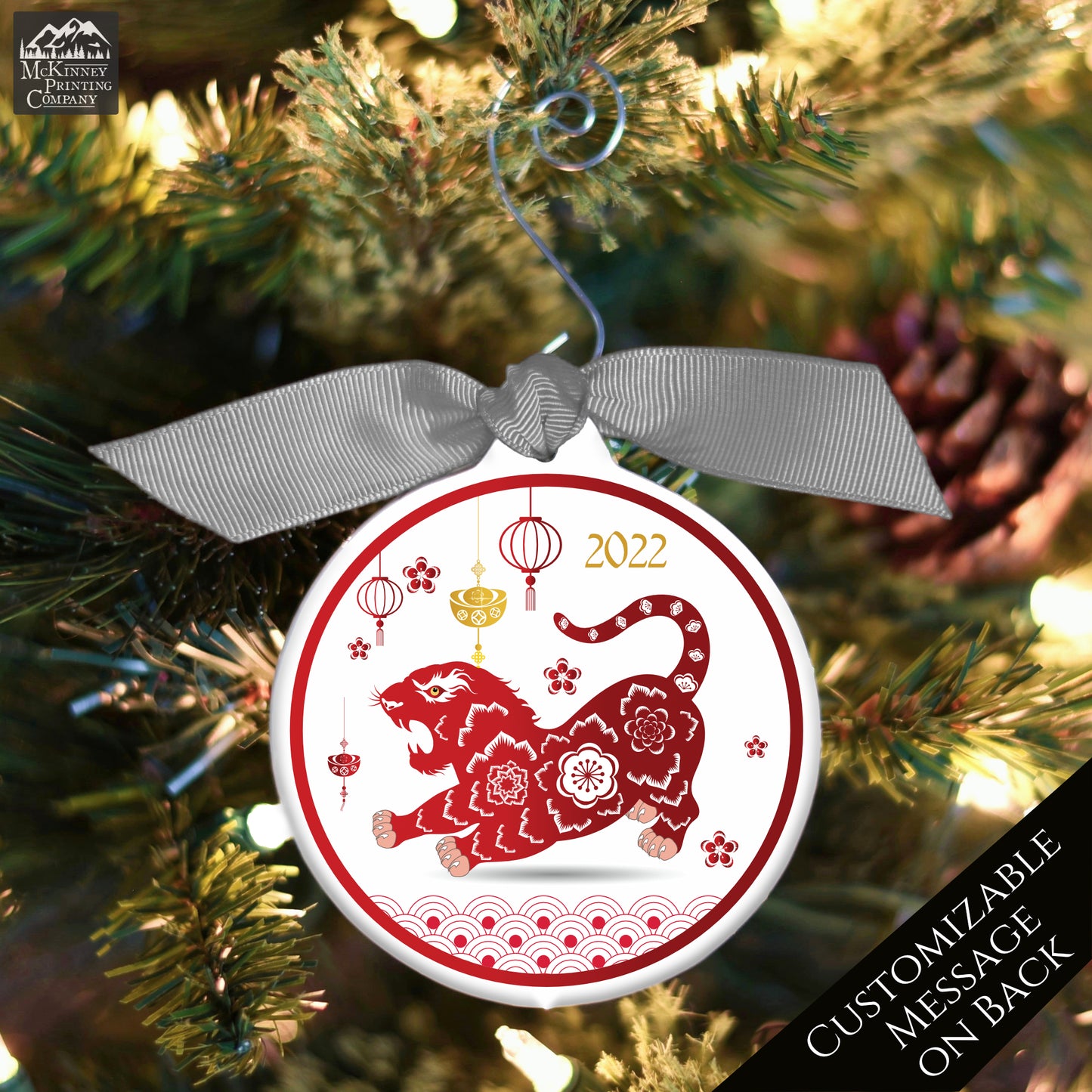 Chinese New Year - Christmas Ornament, Year of the Tiger, Zodiac