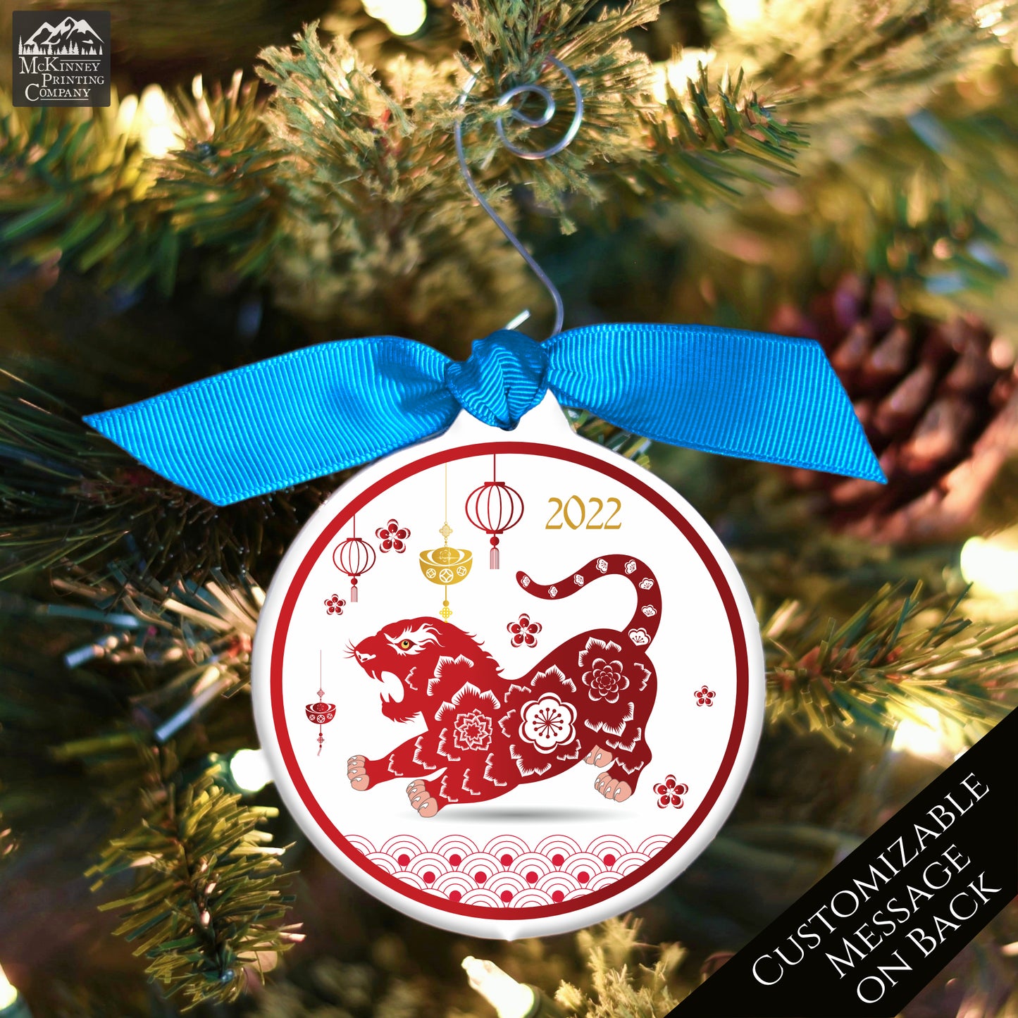 Chinese New Year - Christmas Ornament, Year of the Tiger, Zodiac