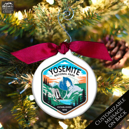 Yosemite National Park - National Park Ornament, California, Personalized, Camper, Camping, Hiking, Souvenir, Vacation, Christmas Gift