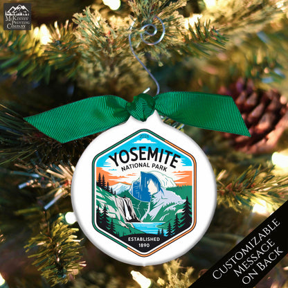 Yosemite National Park - National Park Ornament, California, Personalized, Camper, Camping, Hiking, Souvenir, Vacation, Christmas Gift