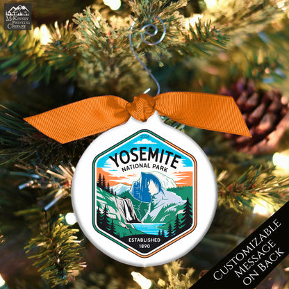 Yosemite National Park - National Park Ornament, California, Personalized, Camper, Camping, Hiking, Souvenir, Vacation, Christmas Gift