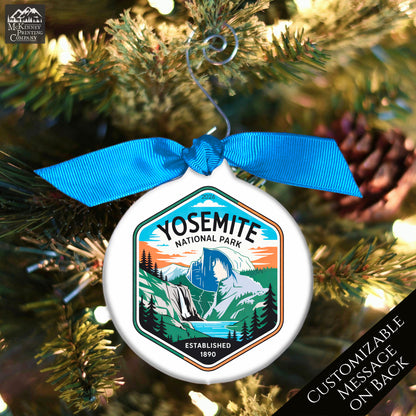 Yosemite National Park - National Park Ornament, California, Personalized, Camper, Camping, Hiking, Souvenir, Vacation, Christmas Gift