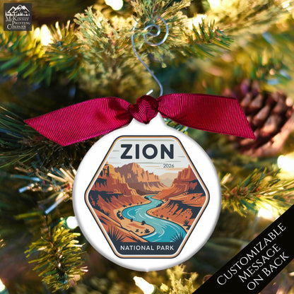 National Park Ornament - Utah, Personalized, Camper, Camping, Hiking, Zion, Canyon, Souvenir, Vacation, Christmas Gift