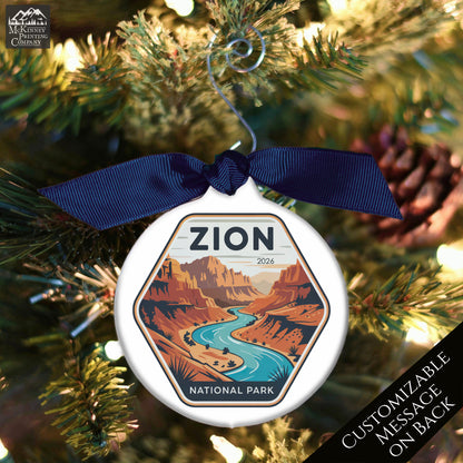 National Park Ornament - Utah, Personalized, Camper, Camping, Hiking, Zion, Canyon, Souvenir, Vacation, Christmas Gift