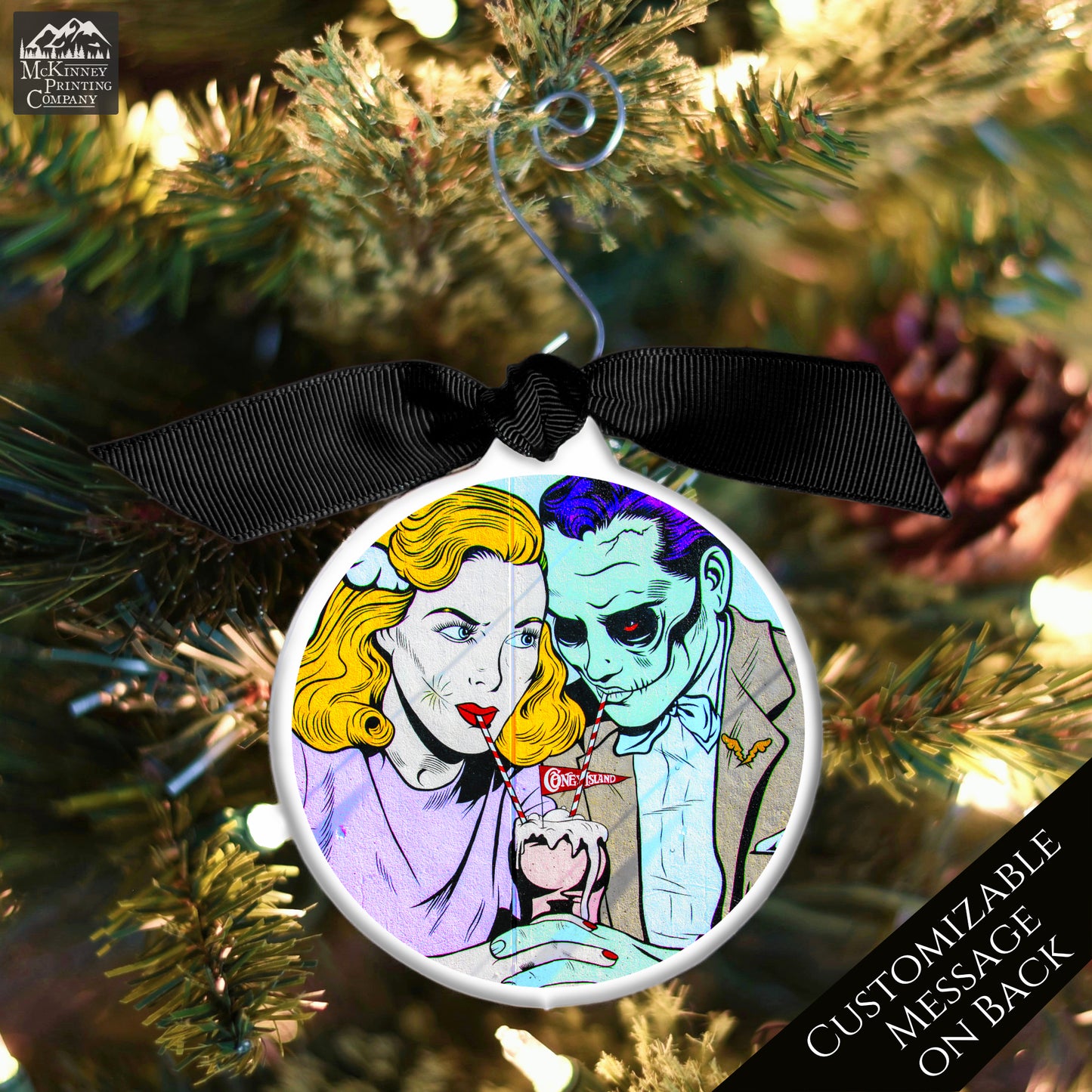 Halloween Christmas Ornament - Zombie, Street Art, Graffiti, Abstract