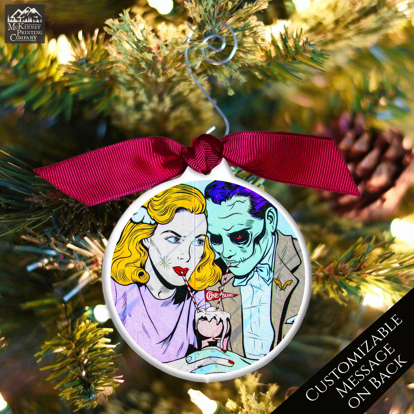Halloween Christmas Ornament - Zombie, Street Art, Graffiti, Abstract