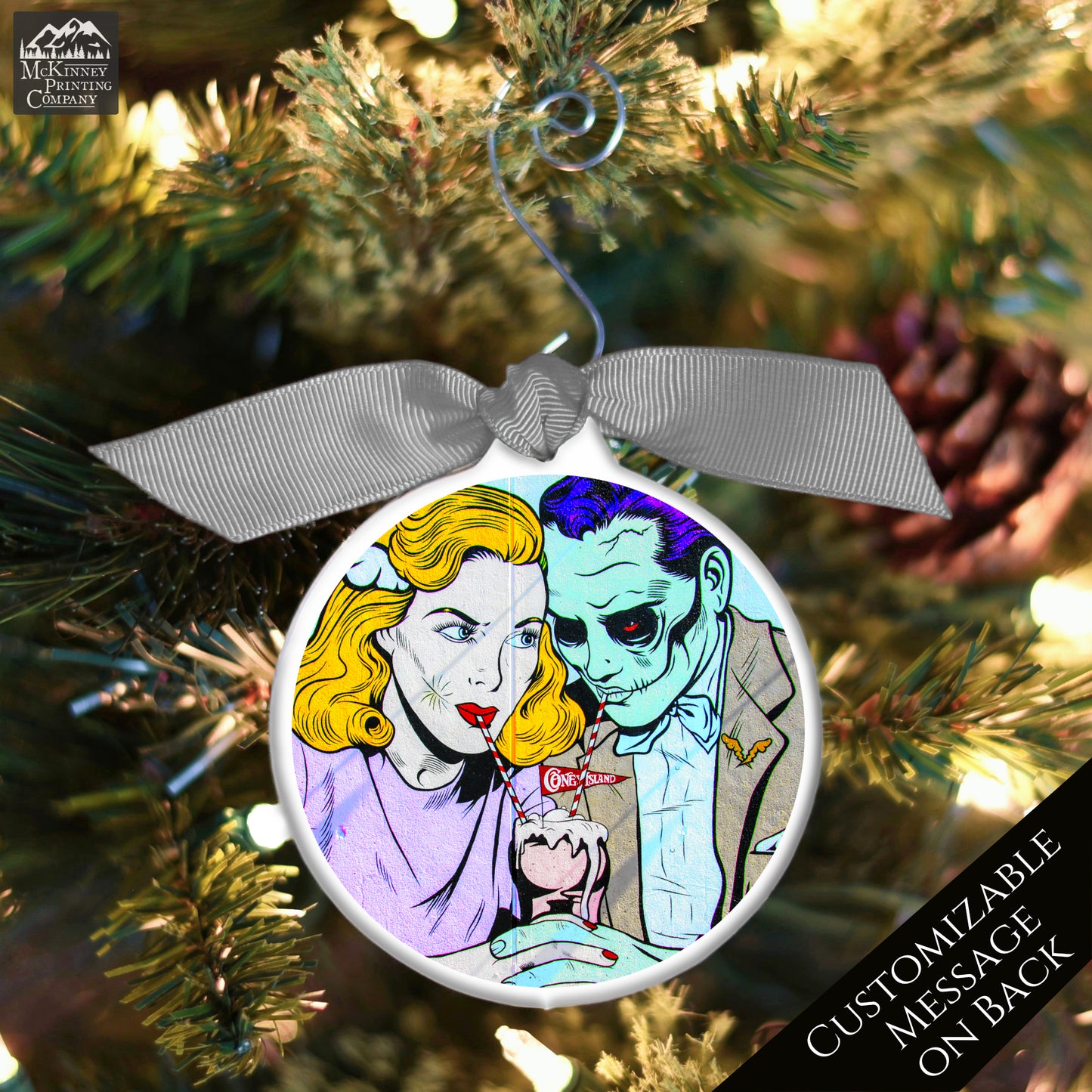 Halloween Christmas Ornament - Zombie, Street Art, Graffiti, Abstract